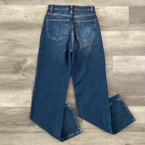 Reformation Wilder High Rise Wide Leg Jeans Womens 26 Donner Wash Blue Cotton - Picture 3 of 14